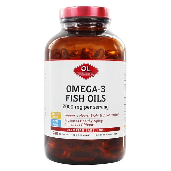 Olympian Labs Omega-3 Fish Oils, 1,000 mg, 240 Softgels