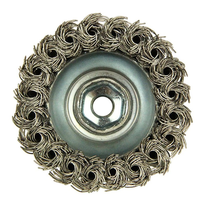 E-Value 80mm Stainless Steel Rigid Arm Cup Brush for Disc