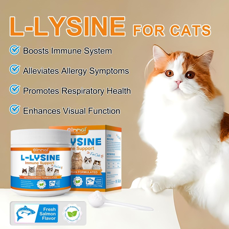 ALIVO L-Lysine for Cats, Lysine Powder for Cats Support Immune