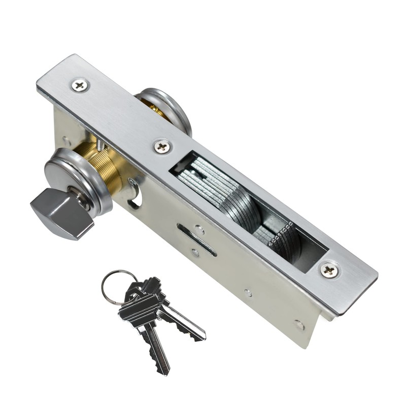 Storefront Door Lock， Aisecure Commercial Mortise Lock with Hook deadbolt