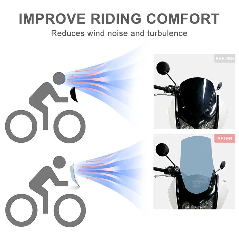 xitomer Fit For KAWASAKI KLR650 2008-2018 Grey Tall Windshield Windscreen