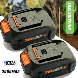 For Worx 2PACK 3.0Ah For WORX 20V MAX Extend Lithium Battery WA3520 WA3525 WA3575 WA3578
