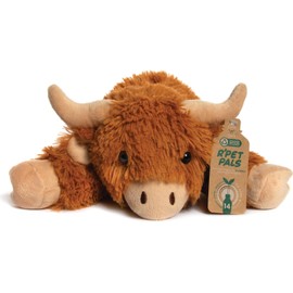 Lesser & Pavey Rpet Pals Hughie Laying Cow Teddy For Kids | Made Up of Recycled Bottles | Stuffed Animal Soft Toys | Ideal For Birthday or Baby Gift