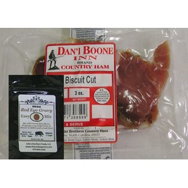 Country Ham 3oz Biscuit Cut and Seasoning Ham with Red Eye Gravy Sample