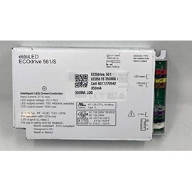 EldoLed ECOdrive 561/S 350MA LOG, ECOdrive, 50W, 0-10V, 1 control channel, constant current, 1x 55V output, side feed, metal square 350MA LOG, *229V4U, *261G7Y