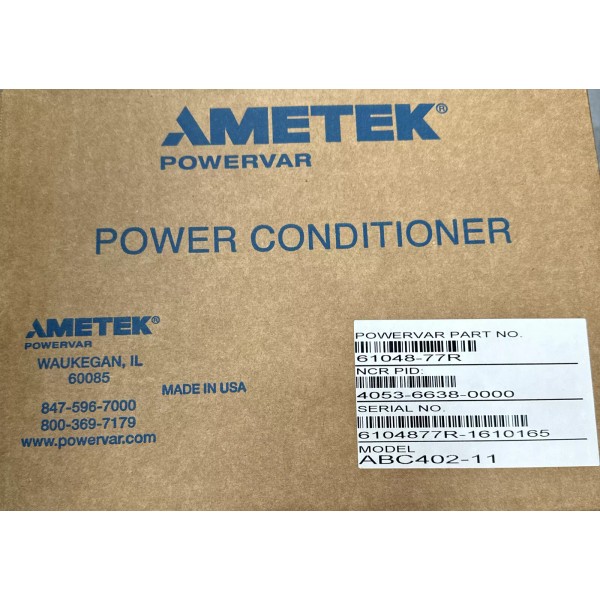 Powervar AMETEK POWERVAR POWER CONDITIONER PN: 61048-77R MODEL: ABC402-11