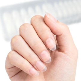 COLORBIRD Silvella Short 0.1mm Ultra Thin Clear Sanded Natural Fit False Nail Tips (Round S, 300pcs)