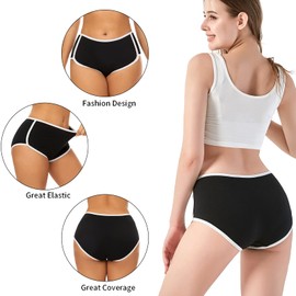 Mordlanka Women Boyshorts Underwear Cotton Panties Stretch Boxer Brief (6 mixed color, XX-LARGE)