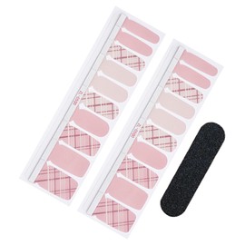 kokiya Semi Cured Gel Nail Strips Nail Wraps Beauty Easy to Apply and Remove Brighter for Woman Girls Nail Decals with Nail File