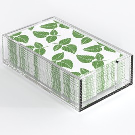 MaxGear Acrylic Guest Towel Napkin Holder, Clear Rectangle Tabletop Disposable Paper Hand Towels Tray for Bathroom, Kitchen, Parties, Weddings, Events, Dinner, Hotel, 8 x 4.5 inches