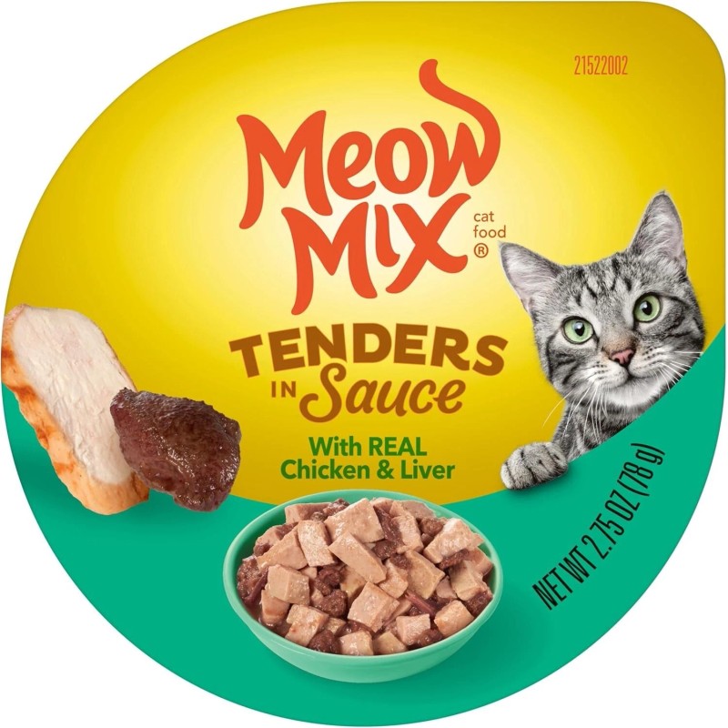 "Brand": "Meow Mix" Meow Mix Tenders in Sauce Wet Cat