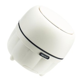 NOLITOY Cute Mini Trash Can with Lid Portable Desktop Waste Bin for Office Bathroom and Home Compact Garbage Can for Tabletop Use Elegant White Design for Organizing Spaces