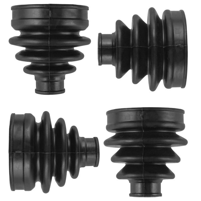 Caltric 2 Front Axle Inner Outer CV Boot Kit for