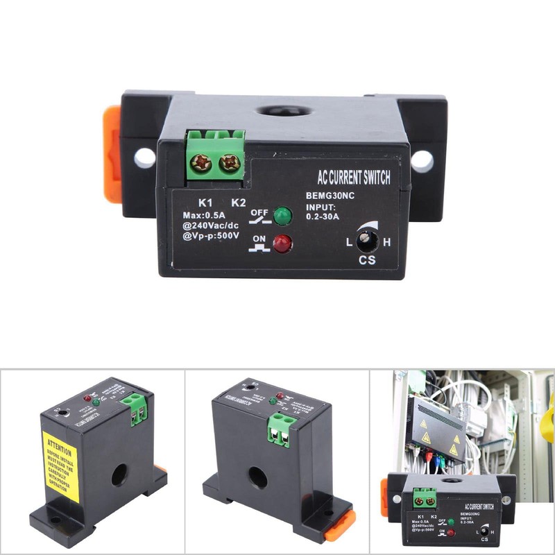 Fafeicy Current Detection Switch, Pressure-Resistant, Adjustable, Self-Supplying Detection Switch, Guide