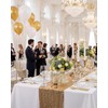200PCS Clear Gold Plastic Plates for Wedding & Party