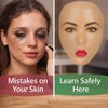 Glinexa5D Silicone Makeup Practice Face – Reusable Mannequin Head with