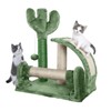 CAPHAUS Cactus Cat Tree Tower for Indoor Cats, Green Cute