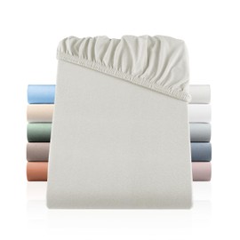 BaSaTex Organic Jersey Fitted Sheet, 100% GOTS (Global Organic Textile Standard) Certified Cotton, Fitted Sheet in All Sizes, Children's and Baby Beds, 60 x 120 – 70 x 140 cm, Anthracite