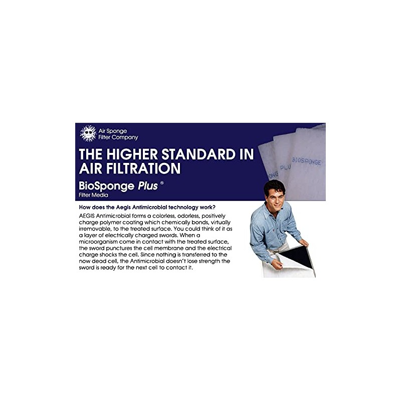 24 x 24 BioSponge plus air filter refill (6 pack)