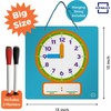 Scribbledo Writable Dry Erase Learning Clock for Kids Write &