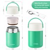 Soup Flask, 600ml Vacuum Insulated Food Jar for Hot Cold