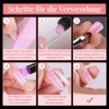 ZEYACHAN 96 Pieces Nail Capsules Nail Extension Set 4 Models