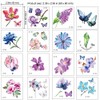 Konsait 50Sheet Flower Temporary Tattoos for Women Teens Girls, Tiny