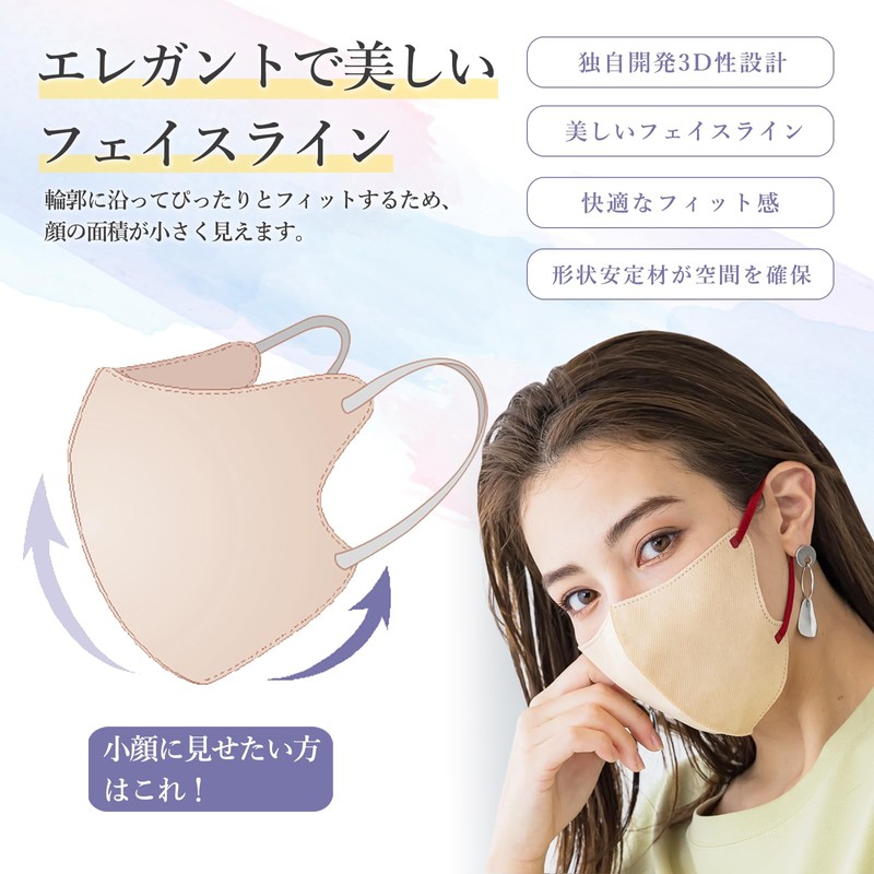 Dozza 3D Mask, Ultra Fine Fiber Material, 3D Mask, Small