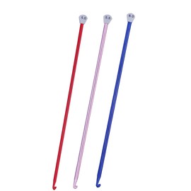 Weabetfu Tunisian Crochet Hook 5mm 5.5mm 6mm Long Crochet Hooks Set 3pcs Extra Long Crochet Hook 13.8 Metal Afghan Crochet Needles for Crocheting,Perfect for Beginner/Lightweight/Easy to Use