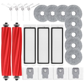 Kit de accesorios para aspiradora Roborock Q Revo, 21 piezas de repuesto, 2 cepillos principales, 8 almohadillas para orejas para fregonas, 4...      