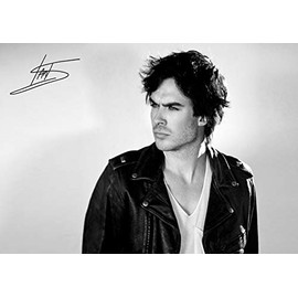 LJW Ian Somerhalder The Vampire Diaries Damon Salvatore Signed Poster A4