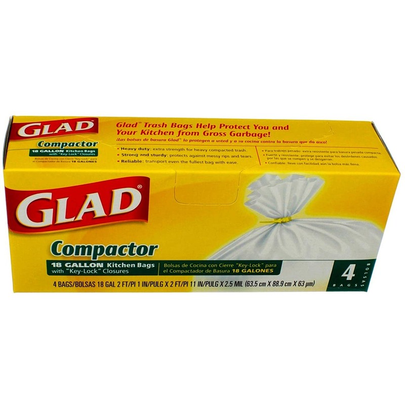 Glad Compactor Bolsas de basura de cocina – Bolsa de