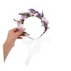 Mikinona Handmade Bridal Flower Crown Headband with Simulated Flowers Soft