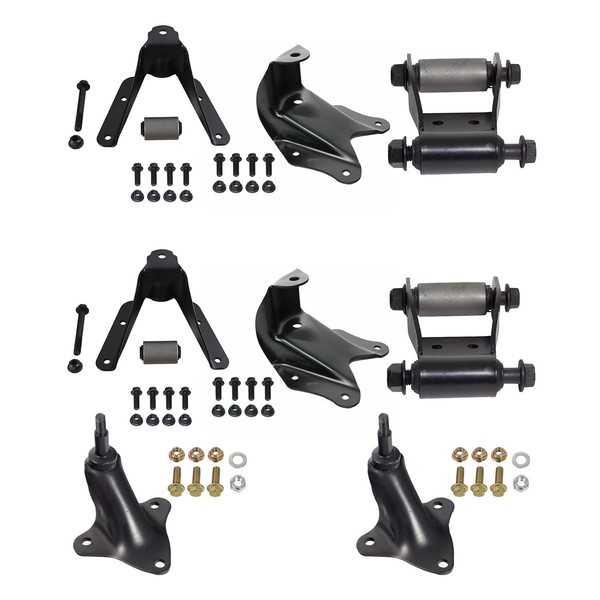 IBESTWOLF Rear Leaf Spring Rearward Forward Shackle Hanger Kit with