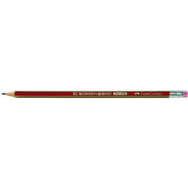 Faber-Castell Dessin HB Pencil with Eraser Tip (Pack of 12)