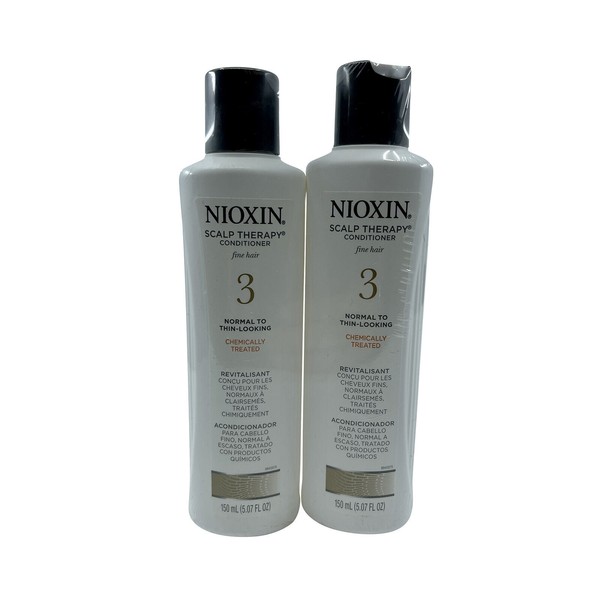 Nioxin Scalp Treatment 3 Normal Thin Chemical Treated Hair 5.07 OZ Set of 2
