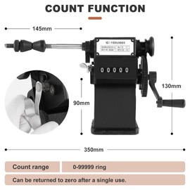 Epidioxi Manual Coil Winding Machine 1/16"- 1/2" Hand Coil Winder with Counter for Spirals, Motor Coil, Guitar Pickup Coils