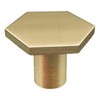 LASAMOLL Solid Brushed Brass Kitchen Cabinet Hardware Modern Handles Knobs