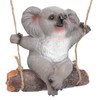 Swing Koala Sculpture Cartoon Synthetic Resin Animal Statues Decoration for