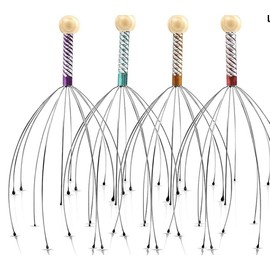 Frentaly 4 PCSHead Massager Scratcher Neck Massage Scalp Relax Calm Stress Relief Octopus