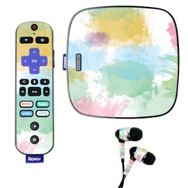 MightySkins Skin for Roku Ultra - Watercolor White | Protective, Durable, and Unique Vinyl Decal wrap Cover | Easy to Apply, Remove, and Change Styles | Made in The USA