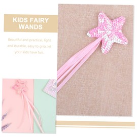 CORHAD 6pcs Glitter Star Wand for Fairy Party Decorations Dress Up Cosplay and Performances Fun Birthday Party Favors and Props