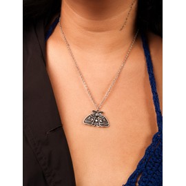 Sacina Goth Luna Moth Necklace, Gothic Necklace, Women's Gothic Style, Zinc Alloy, Stainless Steel, No Gemstone