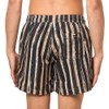 BOSS Men's Broken Stripe Swim Trunk, Black Gloss, X-Large