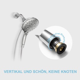 OFFO Shower Hose, 3 m, PVC Universal Shower Pipe with Shower Hose, Washing Machine, High Pressure Shower Hose for Bathroom Fittings, Replacement, White