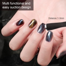 Cat Eye Magnet 5 In 1 Nagel Magnet Stark Magnetisch mit SilikonhüLle Cateye Magnet Katzenaugen-Nagelwerkzeuge Diy-Nagelkunst