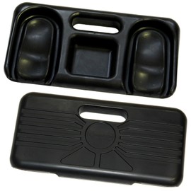 sopomarkt24 Ergo Form Knee Cushion - Moisture-resistant Knee Pad for Tilers, Gardening & Assembly, Ergonomic, Durable, with Carry Handle, 330 x 170 x 35 mm, Black