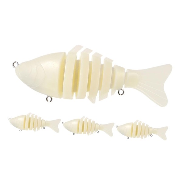 CORHAD Top Water Bass Lures 4pcs Multisegment Fishing Lures Realistic