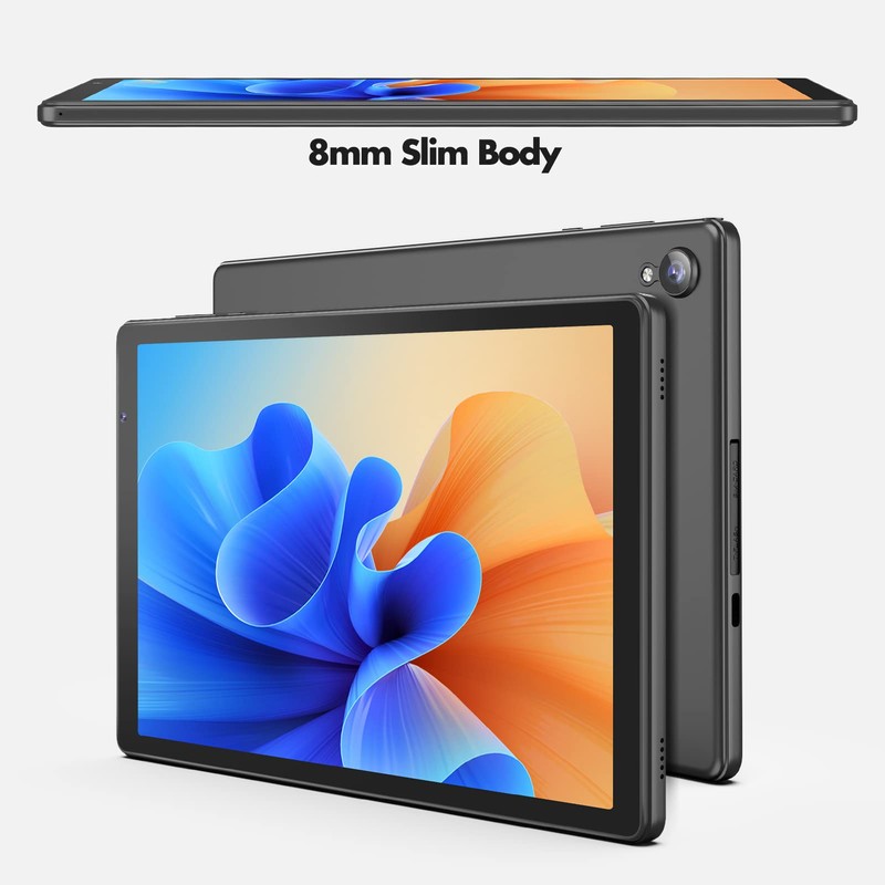 PRITOM Tablets 10 inch, TAB10 Android 14 Tablet, Quad-Core, WiFi,