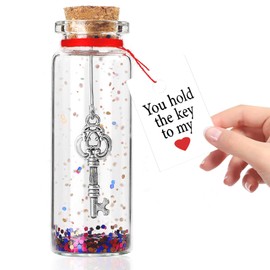 DAWRIS Anniversary present for Him, Her Romantic Message in a Bottle I Love You Gift for Husband, Wife Little Cute Gifts for Girlfriend Boyfriend Wife Husband Valentine's Day Wedding Gifts